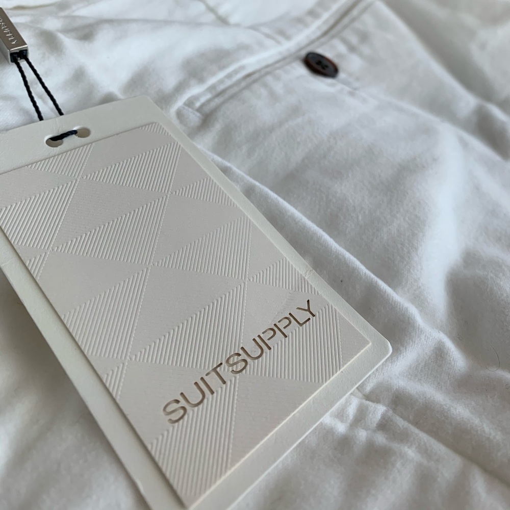 BNWT SUITSUPPLY RICHMOND TROUSERS SZ 32 - WHITE